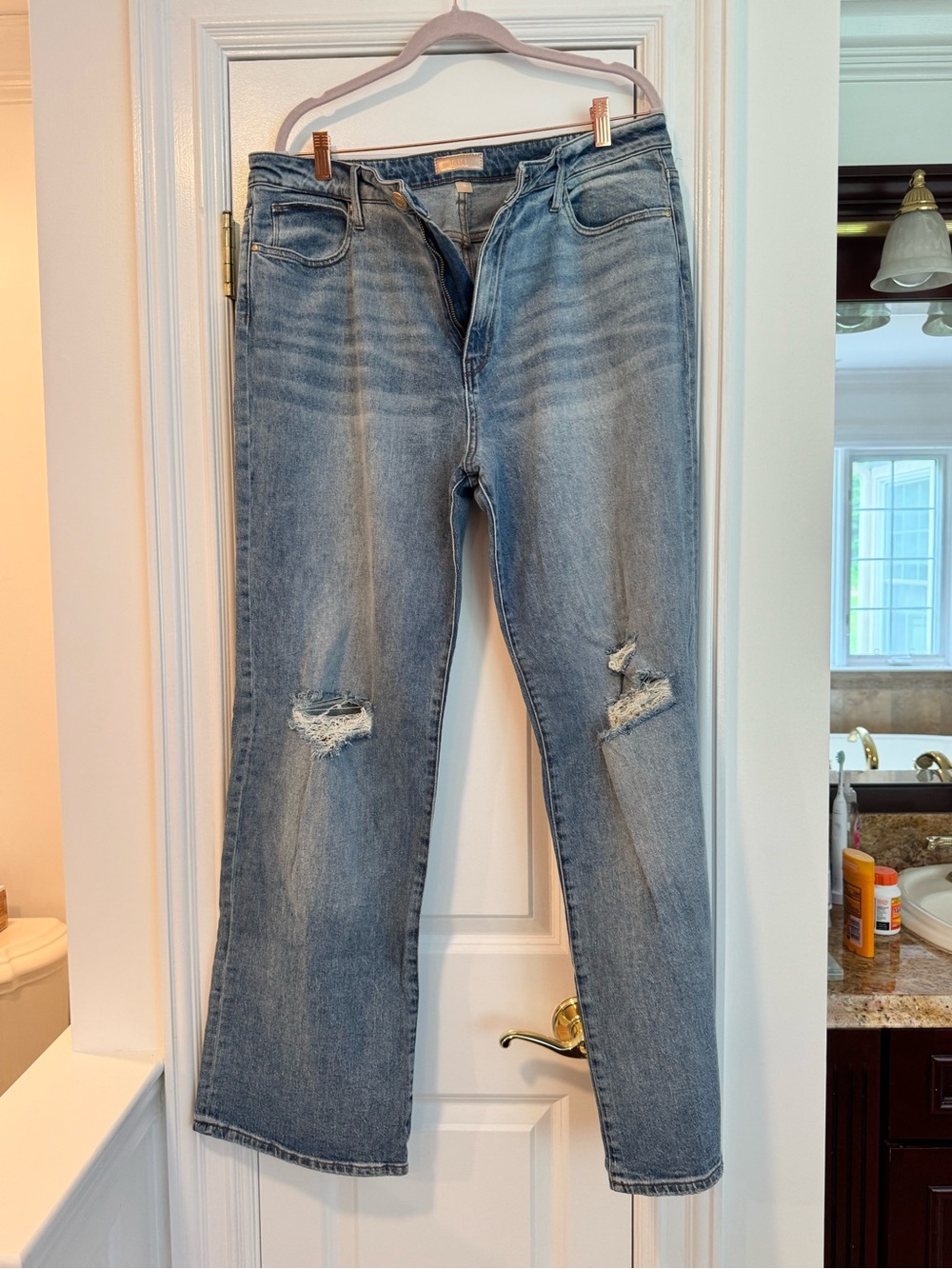 Kut from the Kloth Women’s High Rise Wide Leg Distressed “Meg” Jeans